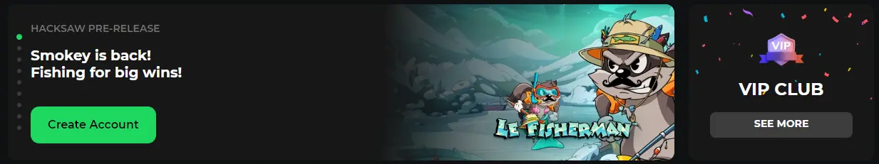 Welkomstbanner van het online casino – openingsbeeld